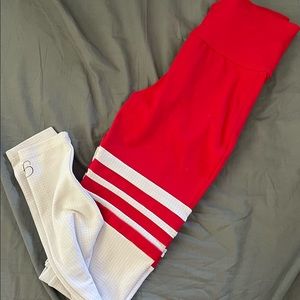 Red sock  leggings Bombshell Sportswear